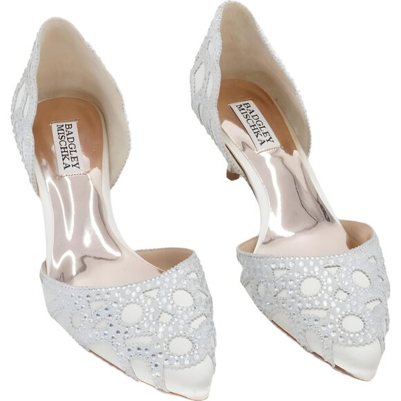 Badgley Mischka Women's Ginny Dress Pump Ivory US 7.5 M - Picture 1 of 6